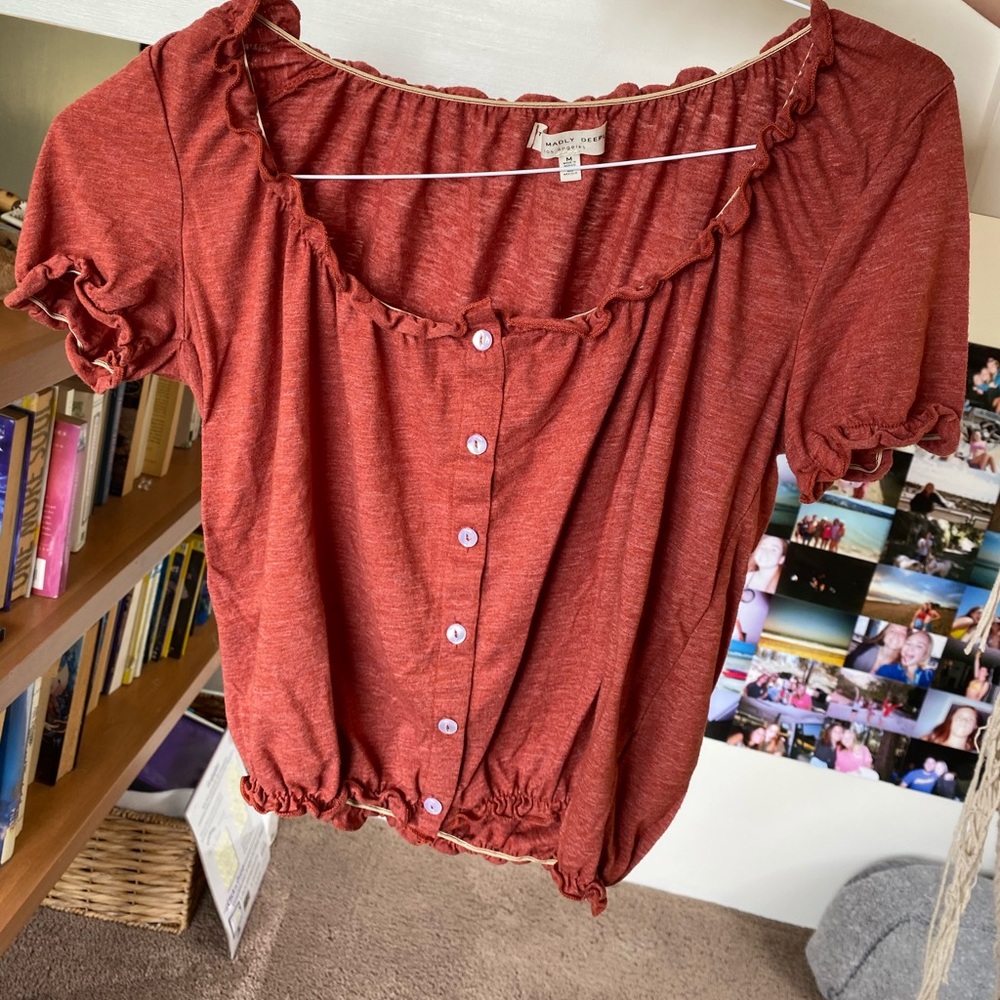 Peplum Button up top